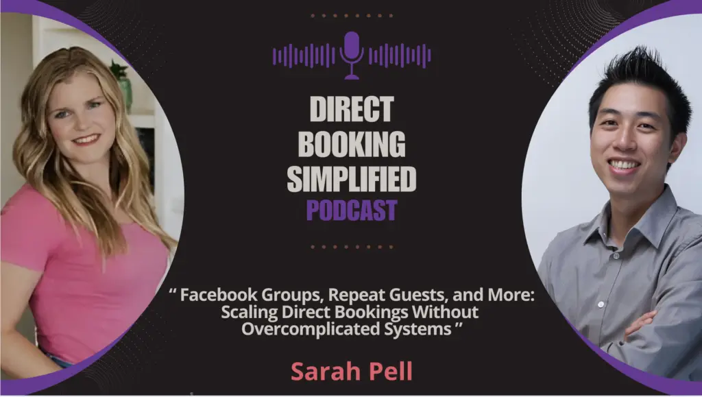 Direct Booking Simplified Podcast featuring Sarah Pell