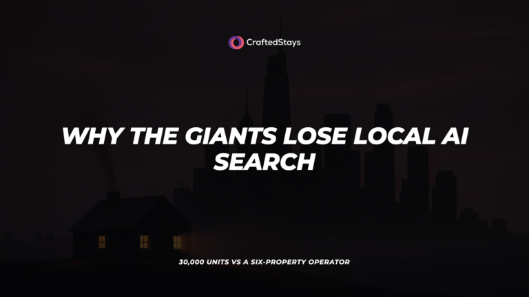 Why the 30,000-Unit Giants Lose Local AI Search to a 6-Property Operator