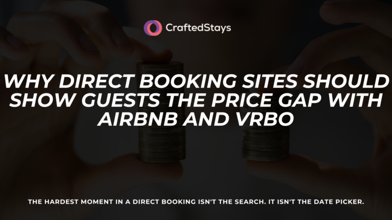 Why direct booking sites should show guests the price gap with Airbnb and Vrbo