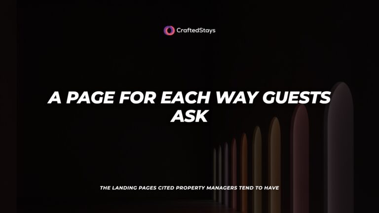 Pet-Friendly, Sleeps 12, a Page Per Town: The Landing Pages Cited Property Managers Tend to Have